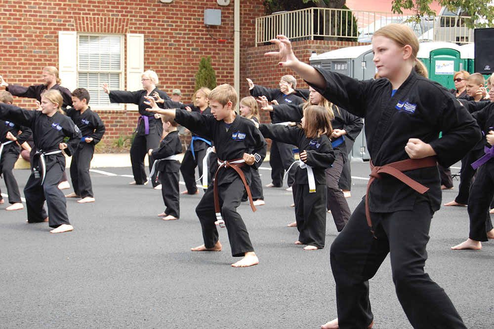 Kempo Karate Kids Class Punching and kicking drills