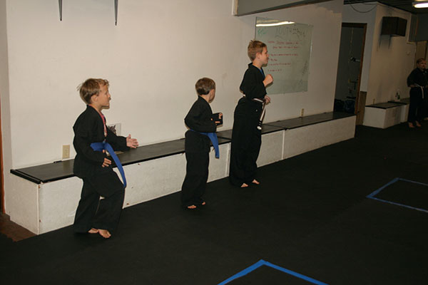 Kempo Karate Kids Class Punching and kicking drills