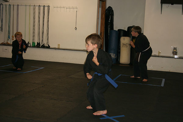 Kempo Karate Kids Class Punching and kicking drills