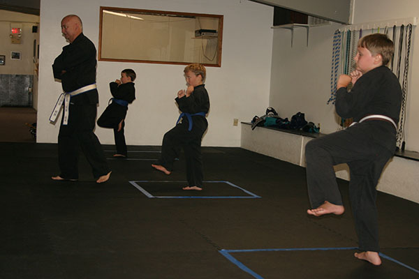 Kempo Karate Kids Class Punching and kicking drills