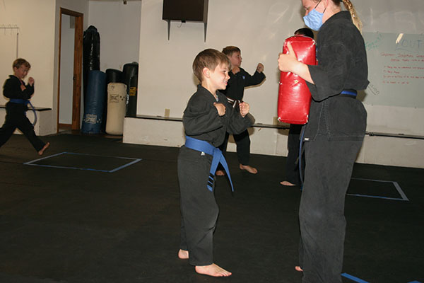 Kempo Karate Kids Class Punching and kicking drills