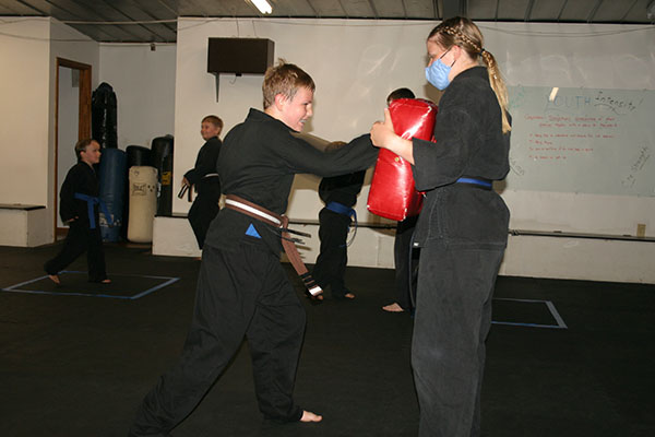 Kempo Karate Kids Class Punching and kicking drills