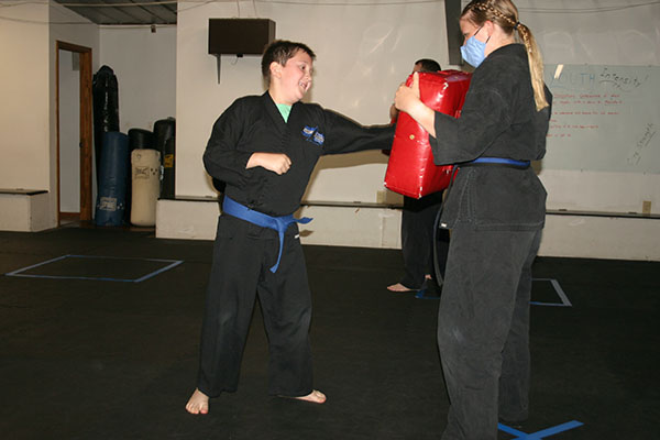 Kempo Karate Kids Class Punching and kicking drills