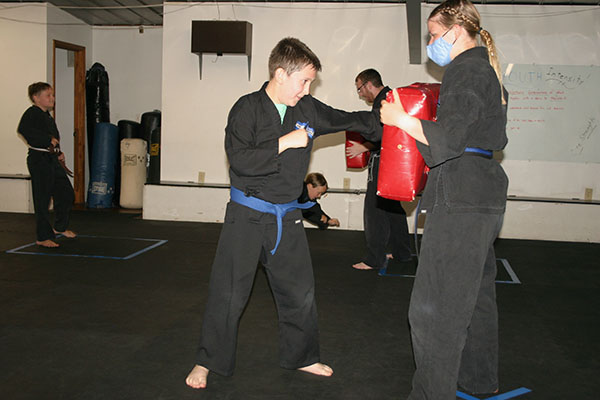 Kempo Karate Kids Class Punching and kicking drills