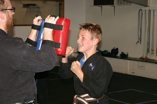 Kempo Karate Kids Class Punching and kicking drills