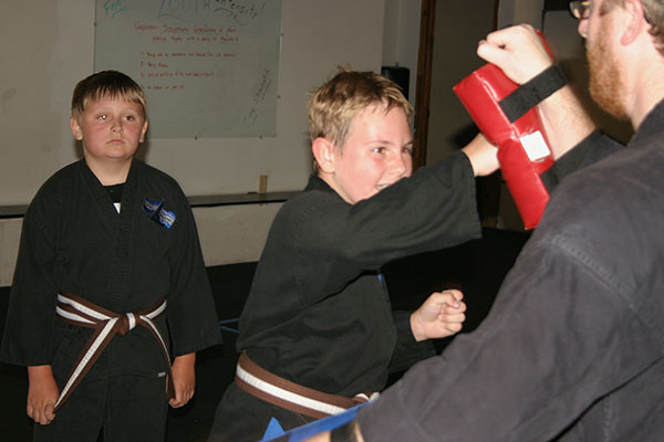 Kempo Karate Kids Class Punching and kicking drills