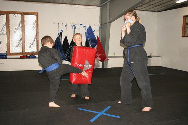 Kempo Karate Kids Class Punching and kicking drills