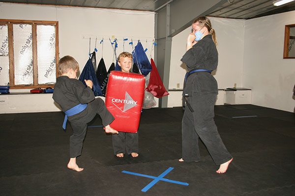 Kempo Karate Kids Class Punching and kicking drills