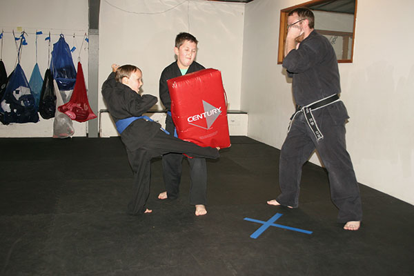 Kempo Karate Kids Class Punching and kicking drills