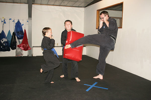 Kempo Karate Kids Class Punching and kicking drills