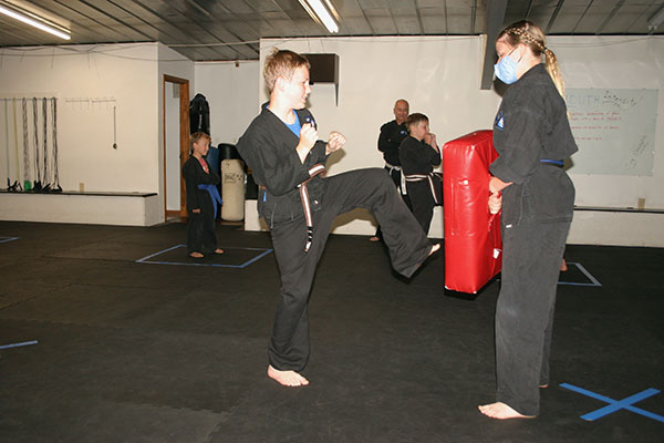 Kempo Karate Kids Class Punching and kicking drills