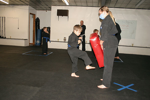 Kempo Karate Kids Class Punching and kicking drills