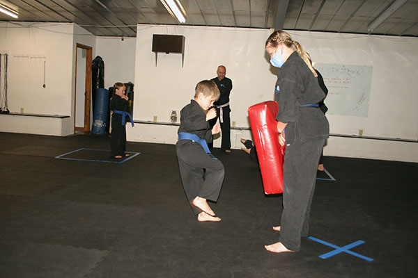 Kempo Karate Kids Class Punching and kicking drills