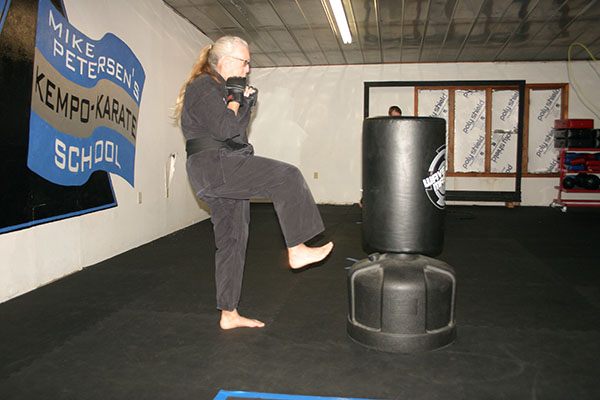 Kempo Karate Adult Class Bag Night Punching and kicking technics