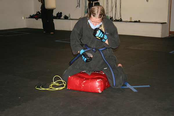 Kempo Karate Adult Class Bag Night Punching and kicking technics