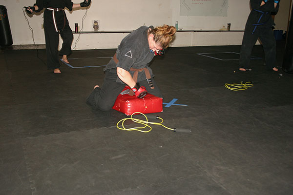 Kempo Karate Adult Class Bag Night Punching and kicking technics