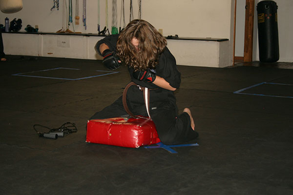 Kempo Karate Adult Class Bag Night Punching and kicking technics
