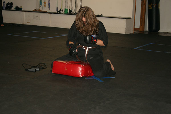 Kempo Karate Adult Class Bag Night Punching and kicking technics