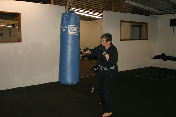 Kempo Karate Adult Class Bag Night Punching and kicking technics