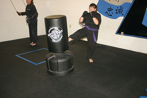 Kempo Karate Adult Class Bag Night Punching and kicking technics
