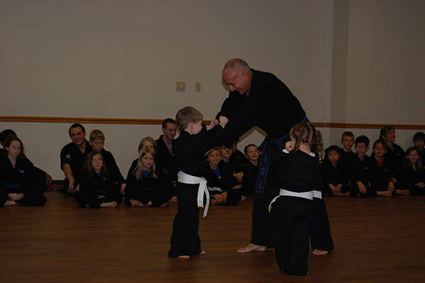 Kempo Karate Christmas Demo Little Dragons Escape and Control Self Defense