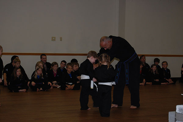 Kempo Karate Christmas Demo Little Dragons Escape and Control Self Defense