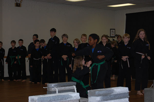Kempo Karate Christmas Demo kids class escape and control self defense