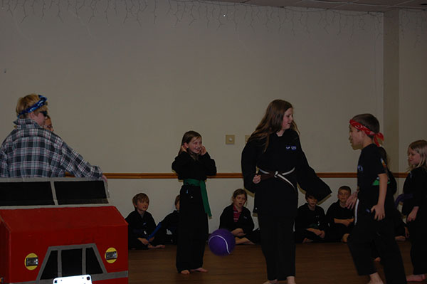 Kempo Karate Christmas Demo kids class low rider skit