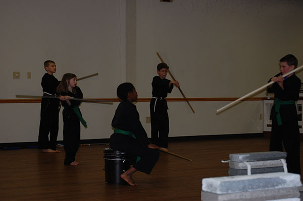 Kempo Karate Christmas Demo kids class staff skit