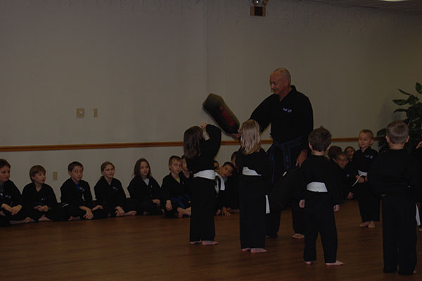 Kempo Karate Christmas Demo Little Dragons Punching Form