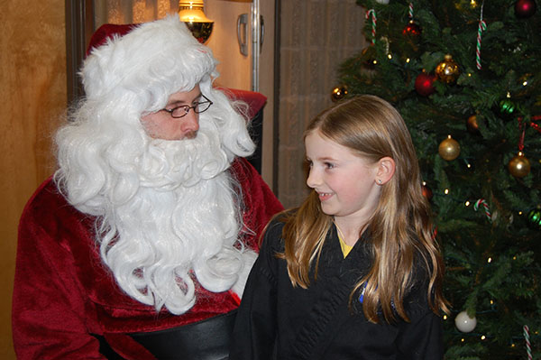 Kempo Karate Christmas Demo Kids with Santa