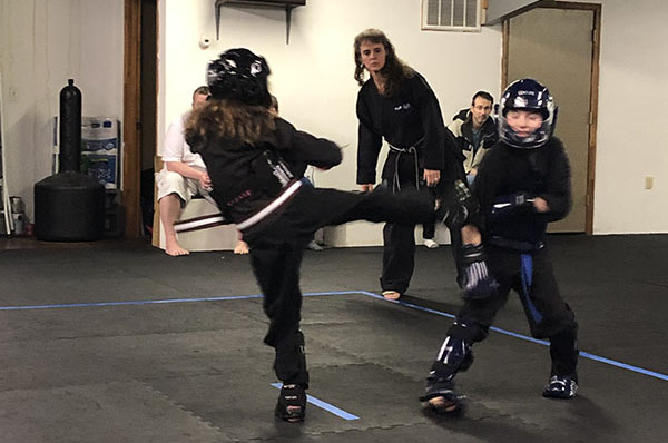 Kempo Karate Kids Class Sparring match