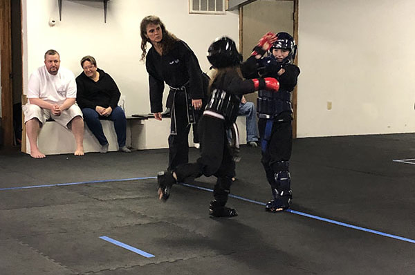 Kempo Karate Kids Class Sparring match