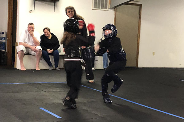 Kempo Karate Kids Class Sparring match