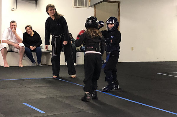 Kempo Karate Kids Class Sparring match