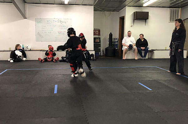 Kempo Karate Kids Class Sparring match