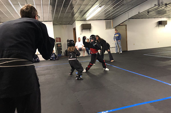 Kempo Karate Kids Class Sparring match